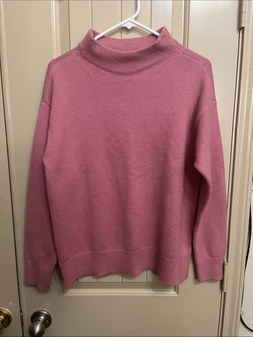 Ann Taylor Mauve Pink Cowl-Neck Sweater